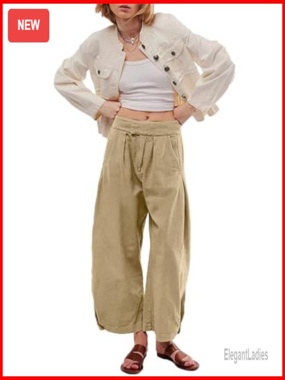 Women's Baggy Barrel Pant Wide Leg Harem Jeans Mid Rise Ankle Denim - Picture 4 of 6